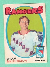 (1) BRUCE MACGREGOR 1971-72 O-PEE-CHEE # 216 RANGERS VG CARD (I1516)