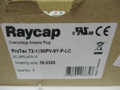 Raycap Protec T2-1100PV-9Y-P-LC  DC_SPD_KIT4-10 Arrester Plug Kit *NEW BOX*