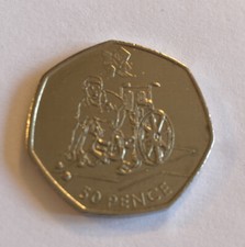 LONDON OLYMPICS 2012 50p COIN - WHEELCHAIR BOWLS - CIRCULATED