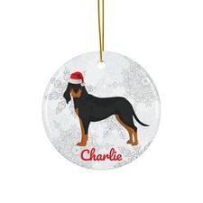 Black and Tan Coonhound Ornament Gift Personalized Mom or Dad Christmas Tree