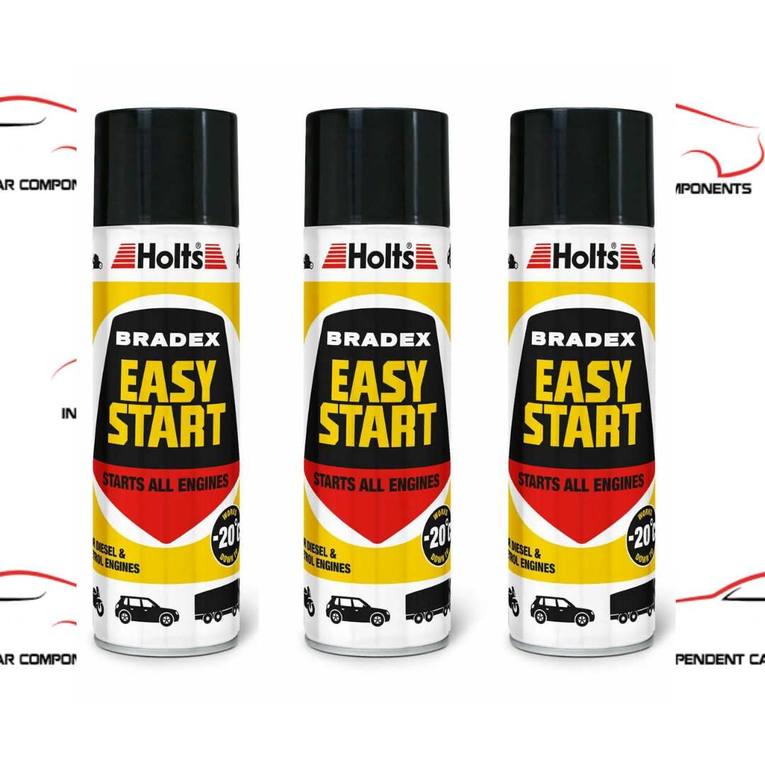 3 X HOLTS BRADEX EASY START FOR PETROL & DIESEL ENGINES COLD START SPRAY 300ML
