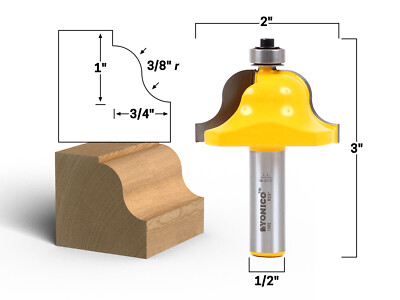 3/4'' Roman Ogee Edge Forming Router Bit - 1/2'' Shank - Yonico 13982