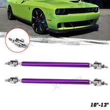 Purple Front Bumper Splitter Strut Rod Support Bars For Dodge Charger Challenger