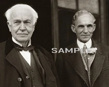 1927 THOMAS EDISON & HENRY FORD 8.5x11 Photo