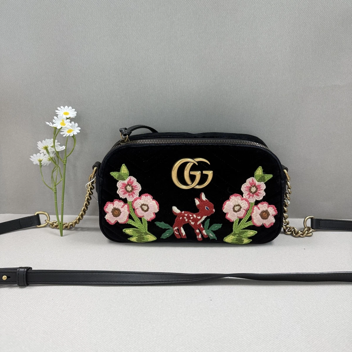 Gucci Velvet Exterior Bags & Handbags for Women for sale | eBay