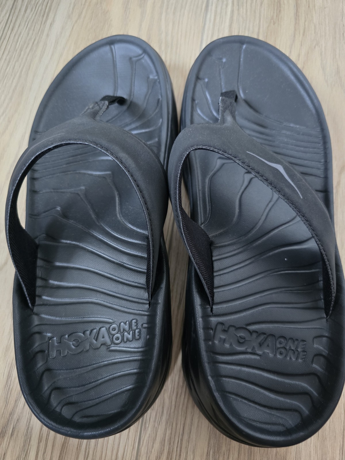 Hoka Ora Recovery Flip Flops Thongs  Slides Black US Men 9 Women 11