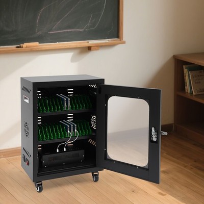 Mobile Charging Cart, 30-Device Charging Station, Mobile Charging Cabinet