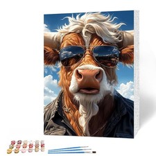 Moon Forest Flower Paint by Numbers Kit for Adults Beginner DIY Oil Art 16x20