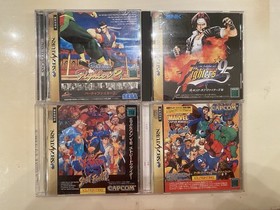 SEGA Saturn Console NTSC-J with Controllers & Fighting Games (Virtua Fighter 2,&hellip;
