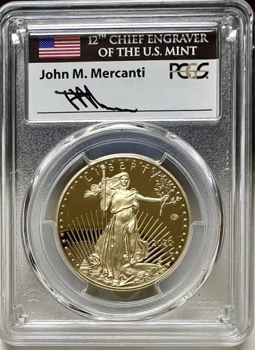 2020 W WWII Privy V75 $50 Gold Eagle 1 of 1945 Struck FDOI PF70 UC Mercanti Sign