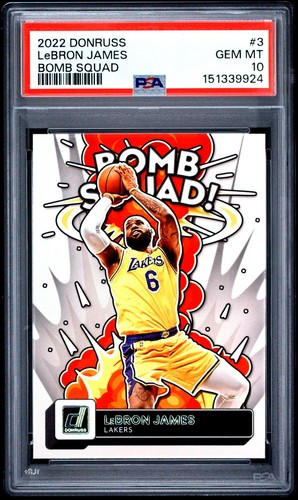 LeBron James #3 2022 Panini Donruss Bomb Squad card