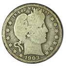 1903 S 25c Barber Silver Quarter Dollar Twenty Five Cents San Francisco