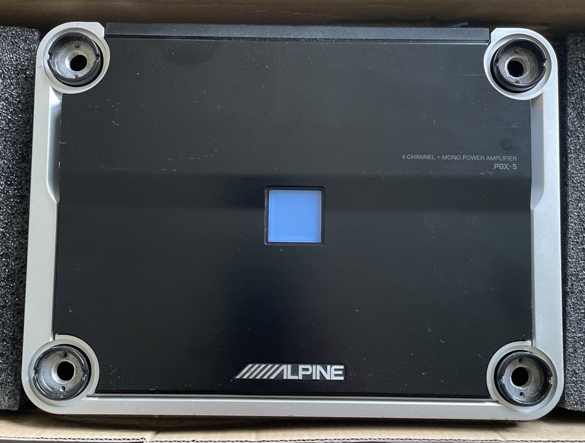 ALPINE モノラルアンプ RCA端子付き　PDX-5 Alpine PDX-5 5-channel car amplifier 75 watts RMS x 4 + 300