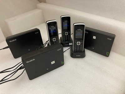 LOT OF 3 YEALINK W52P IP CORDLESS PHONE BASE STATION BASE SIP-W52P
