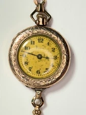 Elgin Gold Filled Bracelet Pocket Watch, Rare Vintage Gifts For Her, Circa 1918