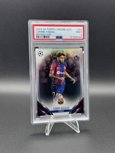2023-24 Topps Chrome UEFA Club Competitions - Lamine Yamal #64 Refractor (RC)
