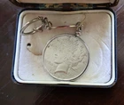 1922 P Peace Silver Dollar UNC devised into a key chain.
