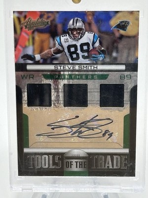 2011 Absolute Memorabilia Steve Smith Tools of the Trade Auto Panthers 5/10  
