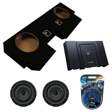 Kicker 43CVT104 10" CompVT CVT10 Subwoofer Dual Sub Box w/ Alpine Mono Amplifier