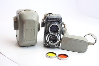 Rolleiflex 4x4 Baby Grey TLR film camera w. Xenar 3,5/60mm