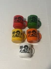 Vintage NBC Today Show Gene Shalit & Goodyear Mugs Milk Glass Set of 5 Rare
