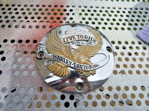 Live to Ride Gold Derby Cover for 94-03 Sportster 4 Hole 25398-95T