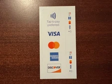 Credit Card Sign Visa Mastercard Amex Discover Sticker Decals #5