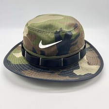 Nike Boonie Hat Cap Dri-Fit Camo Bucket Chin Strap Outdoor Hiking S/M