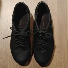Theatricals Black Tap Dance Shoes T9500 Man Made Materials Size 4.0