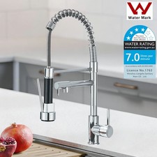 Kitchen Pull Down Sprayer Single Taps Dual Spout Handheld Faucet 360°Swivel WELS