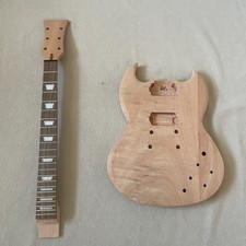 DIY Electric Guitar Kit SG Style Mahogany Body Neck Rosewood Fingerboard 6String