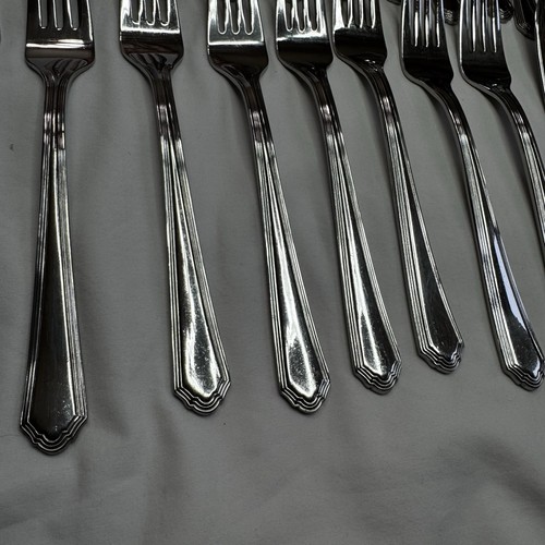 LENOX Archway Lot of 58 Flatware Set Stainless 18/10 w/Serving Set Art Deco Styl - Picture 3 of 9