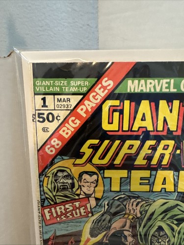 Giant-Size Super-Villain Team-Up 1 (1975) Dr. Doom vs Sub-Mariner Exc Cond Dj - Picture 2 of 5