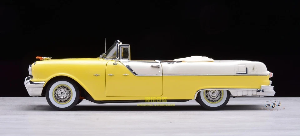 Pontiac Star Chief 1955 edición platino modelo de coche vintage amarillo Sunstar 1:18 Foto 4 de 4