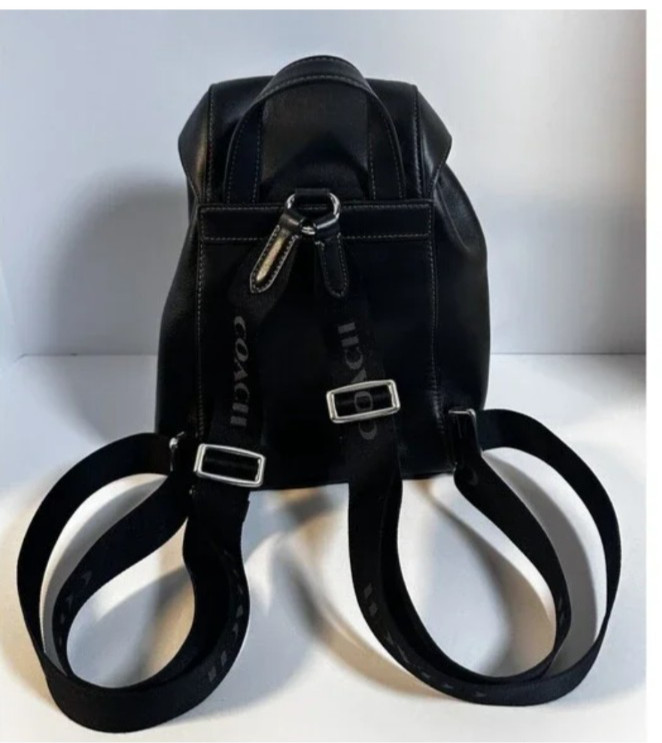 COACH Leather Pace Large Backpack Backpack black … - image 6