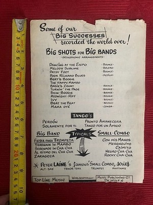 Vintage Sheet Music ''Mama Oye'' Conga For Drums REF00062