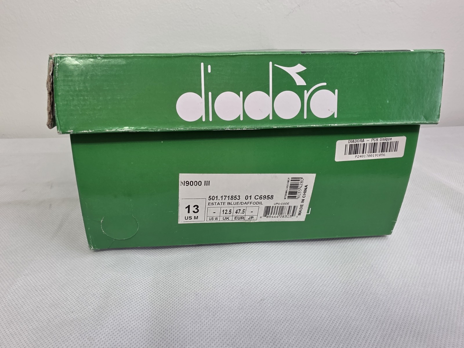 Diadora N9000 III Estate Blue/Daffodil yellow SZ 13 RARE NWB image 4