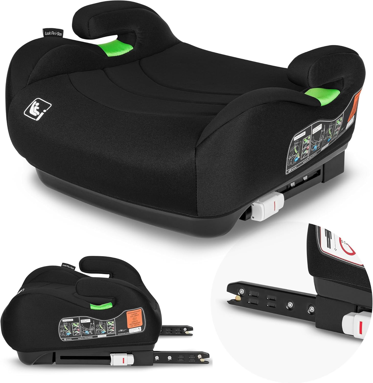 Seggiolino Auto Rialzo LUUK FIX I-Size Con ISOFIX per Bambini 125-150Cm / 22-36K