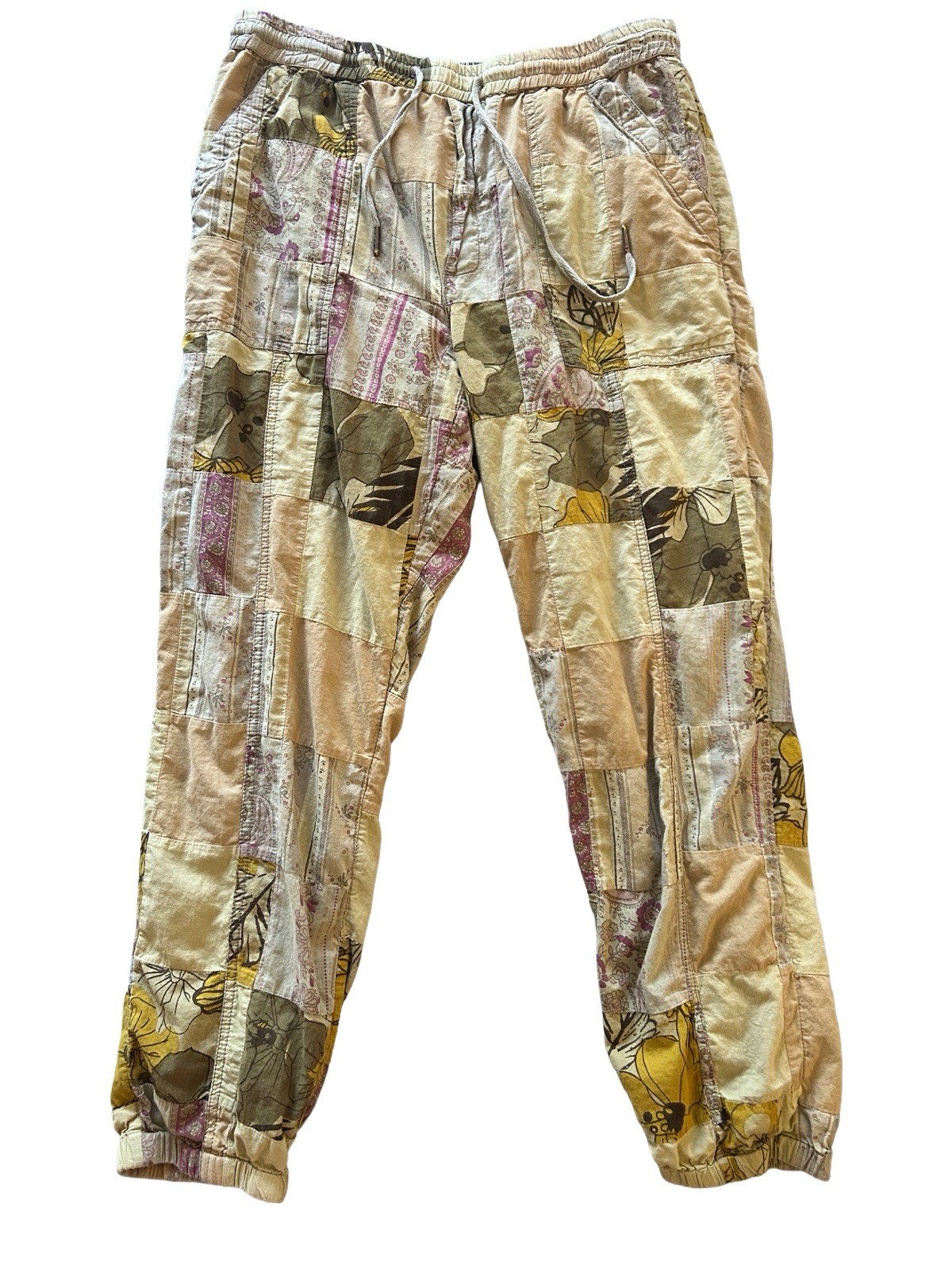 Anthropologie Floral Patchwork Boho Joggers Small