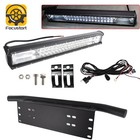 20inch Triple Row LED Light Bar Combo Beam + 23'' Number Plate Frame + Wiring AU
