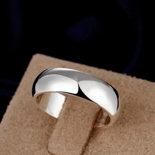 925 Sterling Silver Ring Simple Round Circle Ring For Women