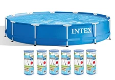Intex 12foot x 30inch Metal Frame Set Swimming Pool with 530 GPH Pump and Filter