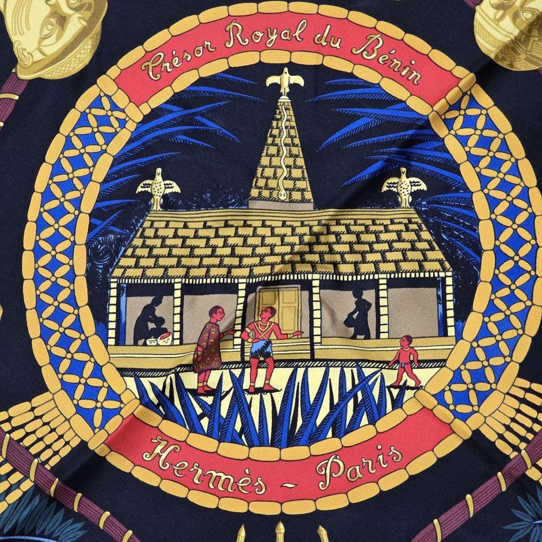 Hermes Carre 90 Royal Treasures of Benin Silk Scarf M1_0702