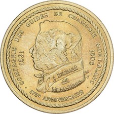 France, 1,5 Euro de Chamonix Mont-Blanc, 1996, Monnaie de Paris, Laiton, SUP+