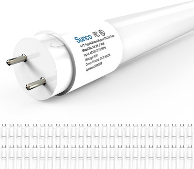 Sunco 50 Pack 4FT T8 LED Bulbs 18W 5000K Daylight - Ballast Bypass UL