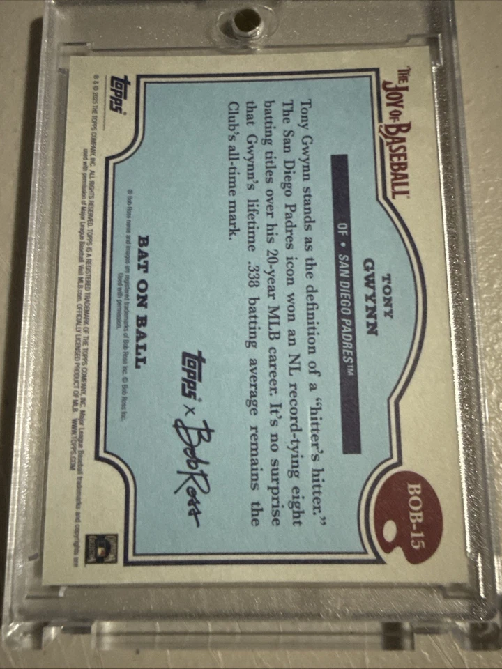 2025 Topps x Bob Ross #BOB-15 - Tony Gwynn - ¡¡¡Padres numerados hasta 35!!!! Foto 2 de 2