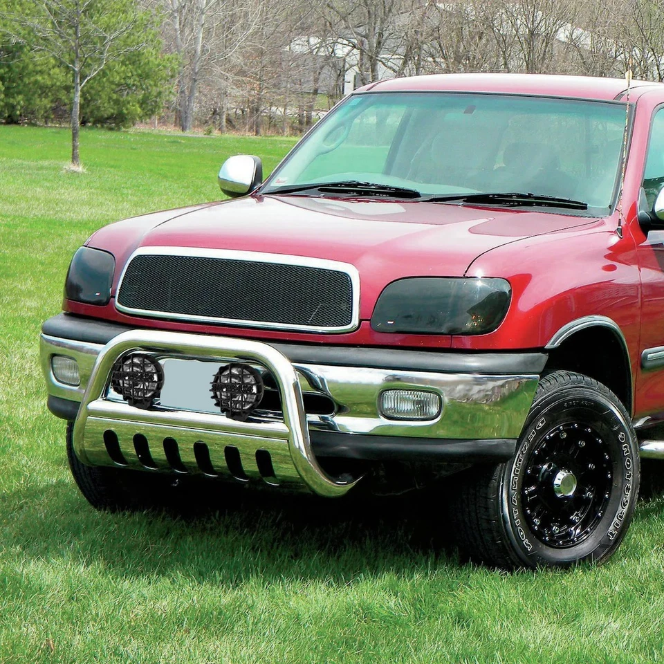 Black Fog Light Fits 2X 6" Round Work Lamp+Super 4X4 Guard+H3 Bulb+Switch+Wiring Foto 2 de 4