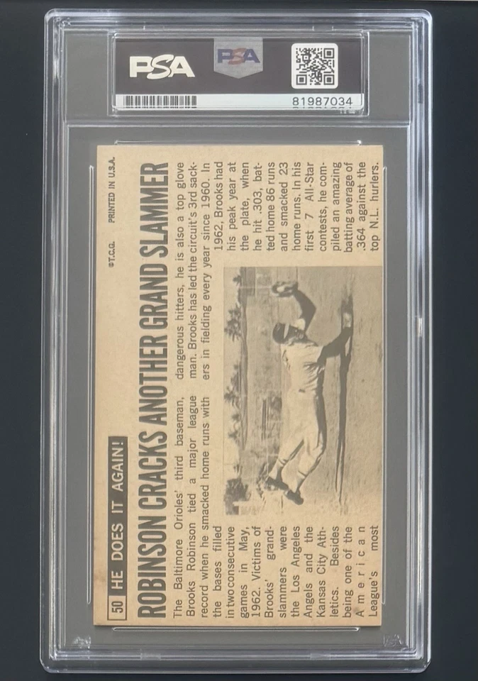 1964 TOPPS BROOKS ROBINSON HOF | Autograph | PSA DNA - Image 2 of 2