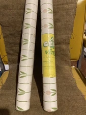 2 vintage 56 sq ft rolls vinyl pre-pasted wallpaper, French Tulips