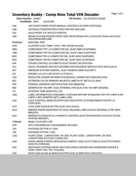 Engine 2.2L VIN F 8th Digit Fits 02-05 CAVALIER 2610986 Foto 2 de 4